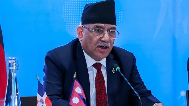 Le président népalais Ram Chandra Poudel prend la parole lors de l'événement "Democracy Delivers" organisé par l'USAID au Centre pour la justice sociale de la Fondation Ford, à New York, le 20 septembre 2023, en marge de la 78e Assemblée générale des Nations unies.