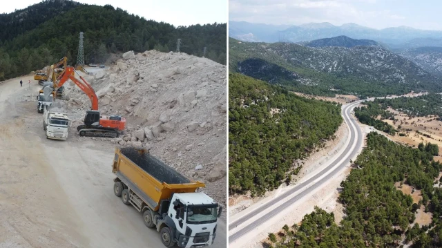 Antalya ile Konya arasındaki kara yolu çalışma nedeniyle kısa süreliğine trafiğe kapatıldı