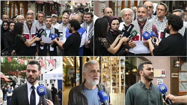 فنانون أتراك يدعمون حملة "جسر القلوب من أوسكودار إلى غزة"