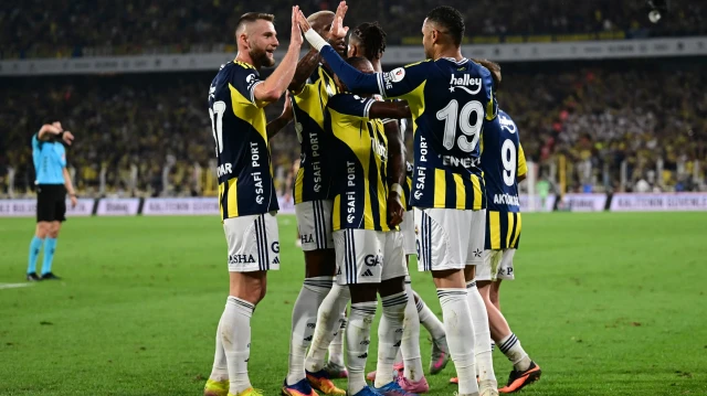 Fenerbahçe'nin gol sevinci.