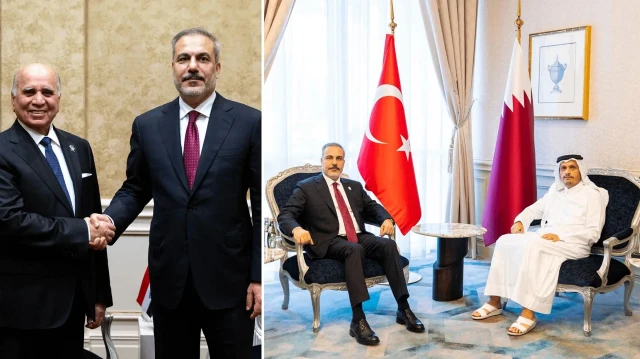 Dışişleri Bakanı Hakan Fidan, Katarlı, Mısırlı, Iraklı ve Pakistanlı mevkidaşlarıyla Doha'da bir araya geldi.
