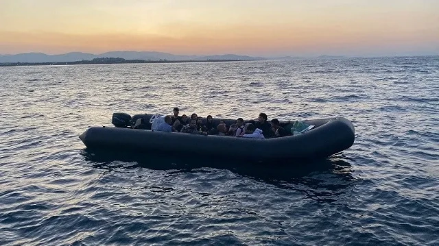 Yakalanan göçmenler.
