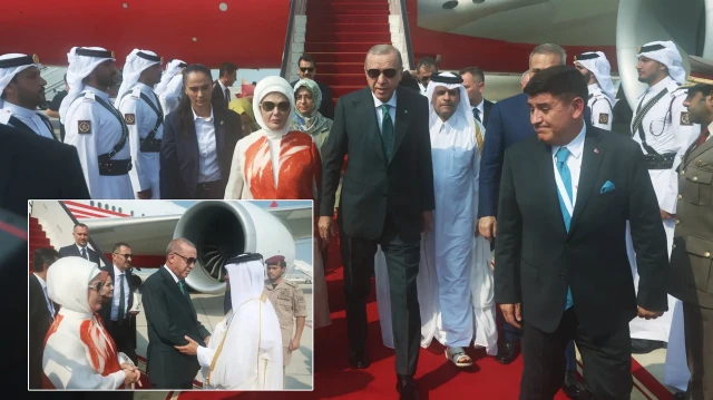 Erdoğan Katar'a geldi.