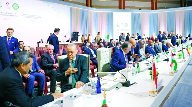 Cumhurbaşkanı Erdoğan, Doha’da düzenlenen İslam İşbirliği Teşkilatı (İİT)-Arap Ligi Olağanüstü Zirvesi’ne katıldı.