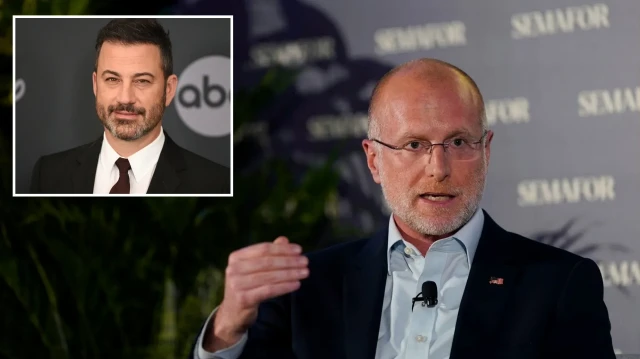 Federal İletişim Komisyonu Başkanı Brendan Carr ile Komedyen Jimmy Kimmel