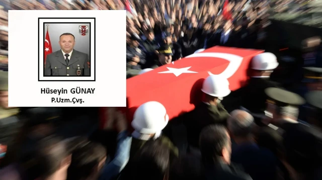 Görevi başında kalp krizi geçiren uzman çavuş Hüseyin Günay şehit oldu.