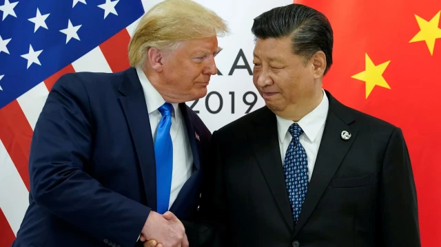 Президент США Дональд Трамп и председатель КНР Си Цзиньпин
