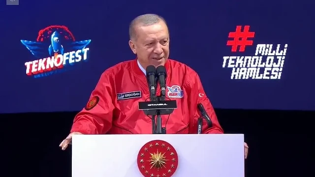 Cumhurbaşkanı Recep Tayyip Erdoğan TEKNOFEST İstanbul'da