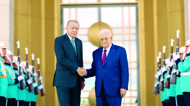 Erdoğan, Mahmut Abbas ile Külliye'de bir araya geldi.