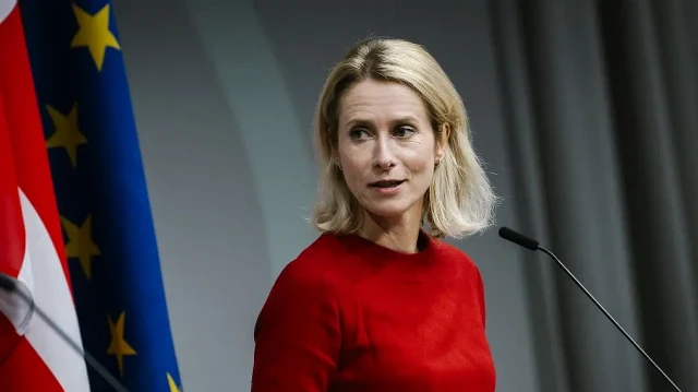 La Haute représentante de l'UE pour les affaires étrangères et la politique de sécurité, Kaja Kallas, s'adresse à la presse après une réunion informelle des ministres des affaires étrangères de l'UE au Forum de Copenhague, au Danemark, le 30 août 2025.