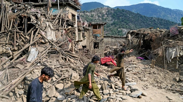 افغانستان میں زلزلے سے متاثرہ علاقے کی ایک تصویر