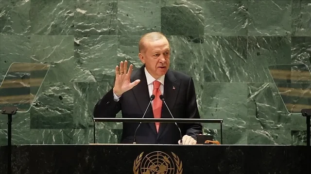 أردوغان يخاطب الجمعية العامة للأمم المتحدة للمرة الـ15