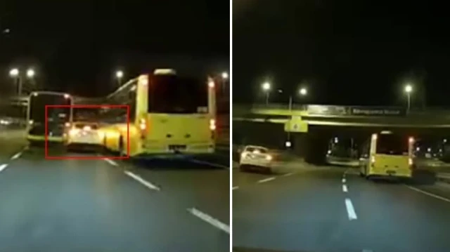 Kazada sürücünün yanındaki eşi yaralandı.