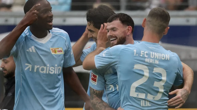 Union Berlin'in gol sevinci.