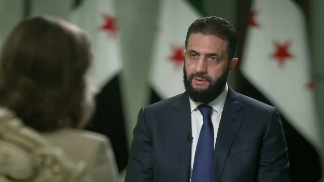 CBS'ye konuşan Ahmed Şara.
