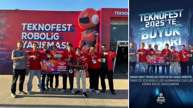 Ensar Vakfı teknoloji ekibi Entek Saraç Robotik, TEKNOFEST 2025 ROBOLİG Lise Klasmanında 2.’lik elde etti.