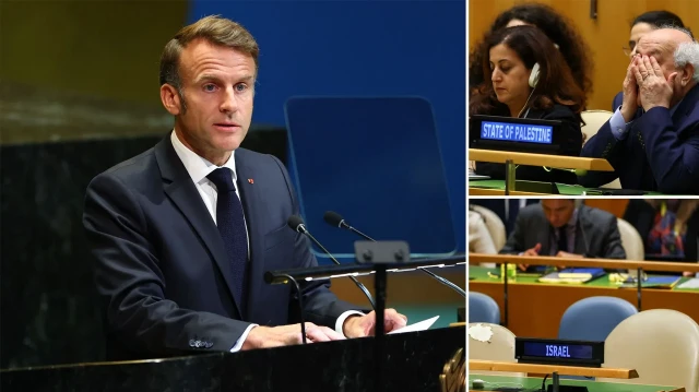 BM Genel Kurulu'na hitap eden Macron, Filistin'i tanıdıklarını açıkladı.