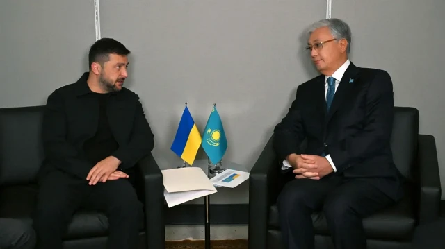 Президент Казахстана Касым-Жомарт Токаев и президент Украины Владимир Зеленский
