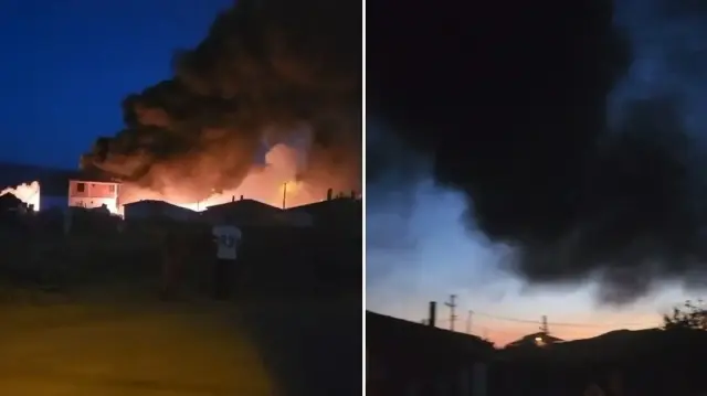 Gelibolu ilçesi Evreşe beldesinde yangın