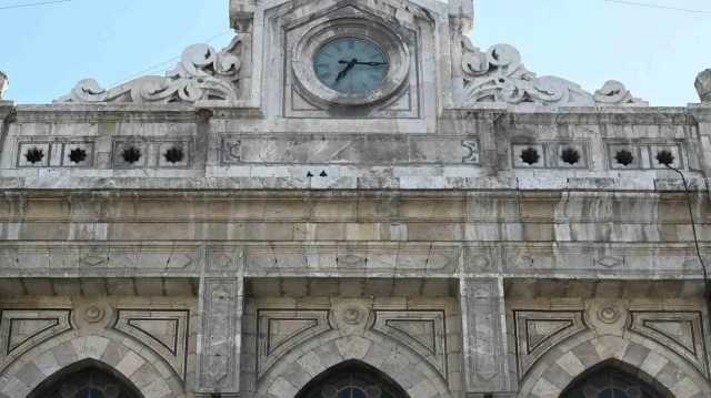 Gare ottomane de Damas, construite durant le règne du sultan Abülhamid II, étape importante du chemin de fer du Hedjaz, photographié le 22 avril 2025.