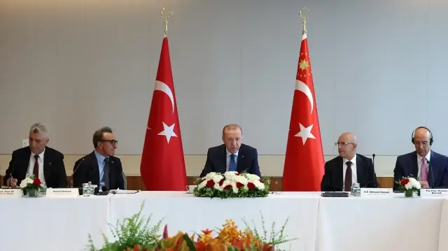 Cumhurbaşkanı Erdoğan'ın ABD iş dünyasıyla toplantısından.