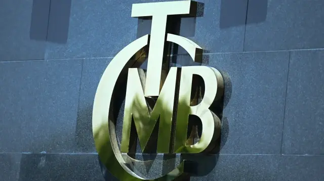 Logo de la Banque centrale de la République de Türkiye, à Ankara, le 27 juillet 2023.