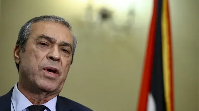 L’ambassadeur de Palestine en Russie, Abdel Hafiz Nofal, rencontre la presse à l’ambassade à Moscou, le 16 octobre 2023.