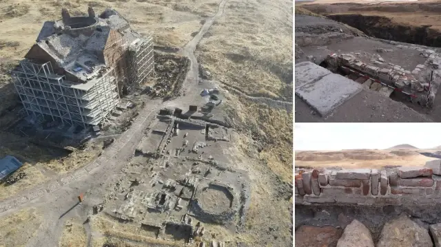 Kars’taki Ani Ören Yeri’nde sürdürülen kazılarda yeni bir Selçuklu kümbeti bulundu.