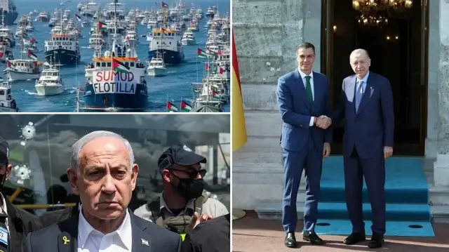 Erdoğan, Sanchez'in Sumud yardım filosu hakkında gösterdiği hassasiyeti memnuniyetle karşıladığını ifade etti.