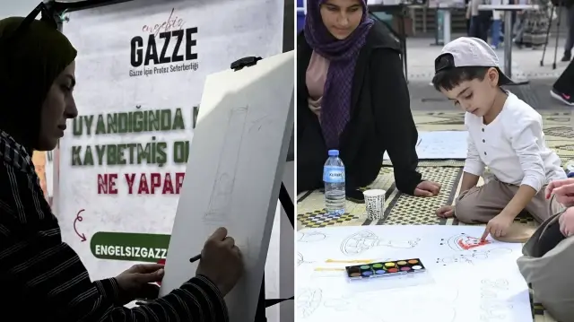 "Engelsiz Gazze" projesi kapsamında sanatla dayanışma etkinliği düzenlendi
