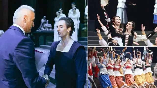 Bakan Ersoy AKM’de sahne alan Bolşoy Tiyatrosu’nun Romeo ve Juliet gösterimini izledi