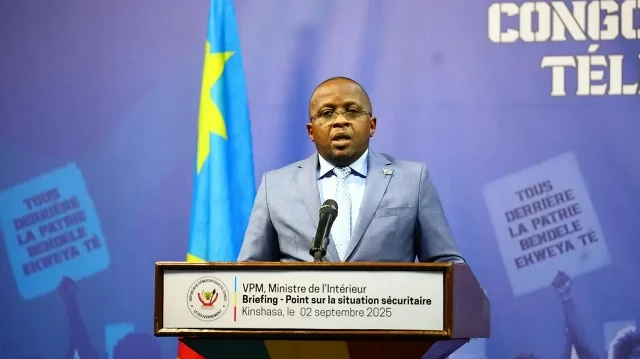 Le vice-Premier ministre et ministre de l’Intérieur et de la Sécurité, Jacquemain Shabani.
