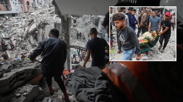 İsrail ordusu, Gazze Şeridi'nin kuzeyindeki Gazze kentinin yanı sıra kuzey ve güney bölgelerinde evleri, çadırları ve sivillerin toplandığı alanları hedef aldı.