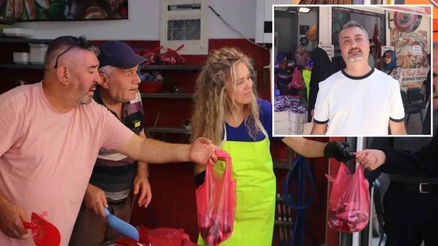 Eskişehirli hayırsever kandilde lokma yerine 1 ton hamsiyi ücretsiz dağıttı