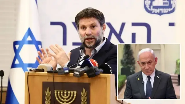 İsrail'in Maliye Bakanı Bezalel Smotrich ve Başbakan Binyamin Netanyahu