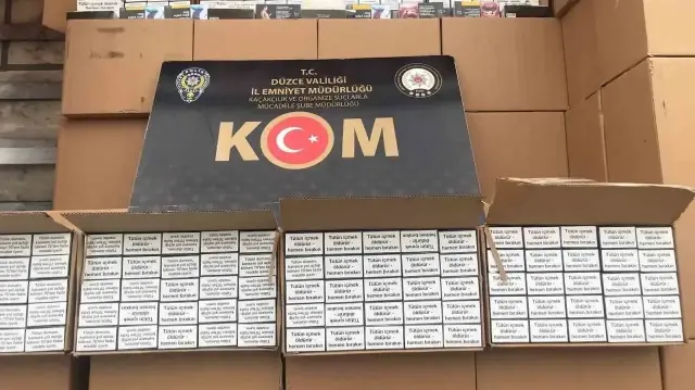 Ele geçirilen kaçak makaronlar.