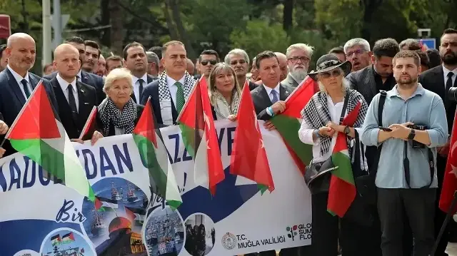 موغلا التركية.. وقفة لدعم "أسطول الصمود العالمي"