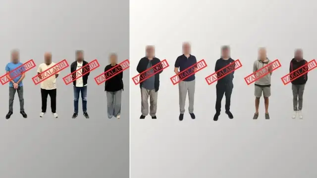 Kırmızı bültenle uluslararası seviyede aranan K.I., O.E., F.A., Y.E., Ö.G., Y.K.Ç., N.Ç., A.A., ve L.C.B isimli şahıslar yakalandı ve ülkemize iadeleri sağlandı.