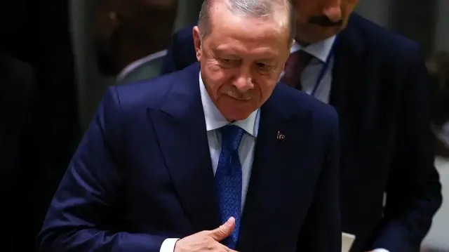 Le président turc Recep Tayyip Erdogan à l’Assemblée générale des Nations unies au siège de l’ONU à New York, le 24 septembre 2025.