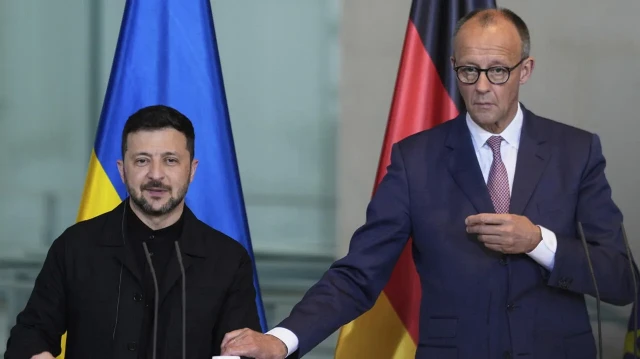 Канцлер Германии Фридрих Мерц и президент Украины Владимир Зеленский.