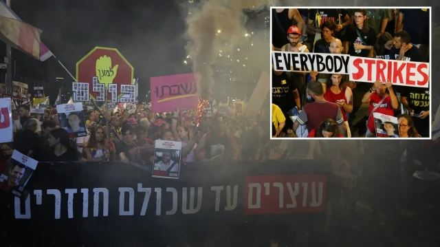 İsrail'de binlerce kişi Netanyahu'nun konutunun önünde esir takası anlaşması talebiyle protesto düzenledi