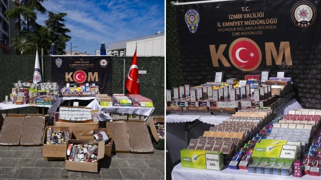 Operasyonda, gümrük kaçağı 70 bin 305 puro, 21 bin 650 paket sigara ve 2 bin 420 elektronik sigara cihazı ele geçirildi.

