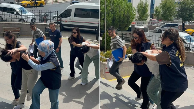 Şık giyinip, şapka ve gözlük takan hırsızlık şüphelisi 3 kadın yakalandı