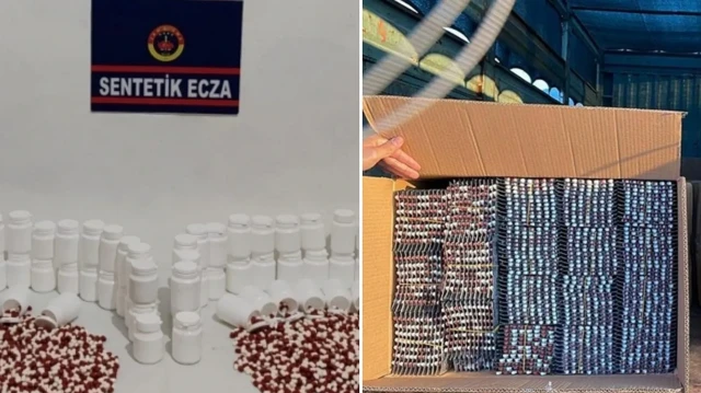Kargo firmasından alınan paketten 20 bin 723 sentetik ecza hap çıktı.