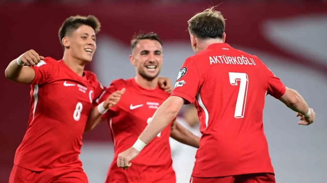 Millilerin Gürcistan maçındaki gol sevinci