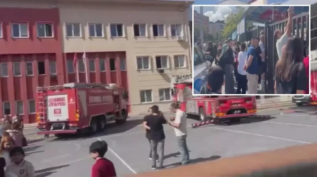 Başakşehir’de okul kantininde yangın paniği: Öğrenciler tahliye edildi