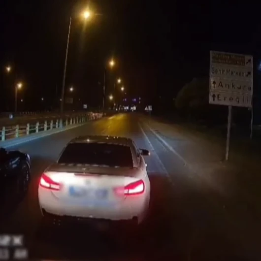 Konya'da trafiği tehlikeye atan şüpheliler yakalandı! Araçla takip edip önünü kestiler