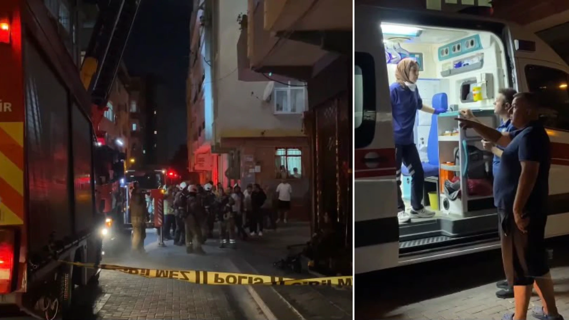 Zeytinburnu'nda beş katlı binada yangın: Beş kişi dumandan etkilendi
