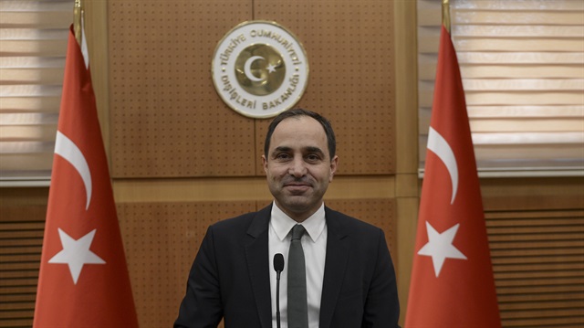 Dışişleri Bakanlığı Sözcüsü Tanju Bilgiç, bakanlık binasında basın toplantısı düzenledi. (Murat Kula - Anadolu Ajansı)
