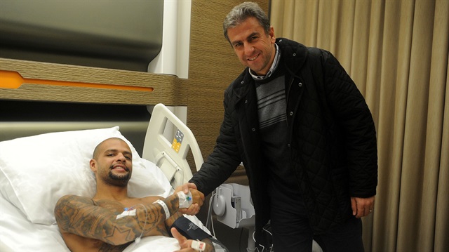 Felipe Melo'ya hastanede ziyaret